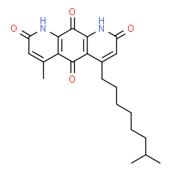 ChemSpider 2D Image | 4-Methyl-6-(7-methyloctyl)pyrido[3,2-g]quinoline-2,5,8,10(1H,9H)-tetrone | C22H26N2O4
