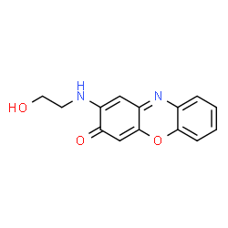 ChemSpider 2D Image | 2-[(2-Hydroxyethyl)amino]-3H-phenoxazin-3-one | C14H12N2O3