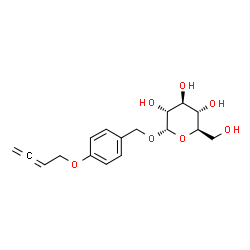 ChemSpider 2D Image | 4-(2,3-Butadien-1-yloxy)benzyl alpha-D-glucopyranoside | C17H22O7