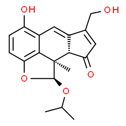 ChemSpider 2D Image | (1S,9aS,9bR)-5-Hydroxy-7-(hydroxymethyl)-1-isopropoxy-9b-methyl-9a,9b-dihydrocyclopenta[6,7]naphtho[1,8-bc]furan-9(1H)-one | C19H20O5