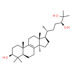 ChemSpider 2D Image | (3beta,24S)-Lanost-8-ene-3,24,25-triol | C30H52O3