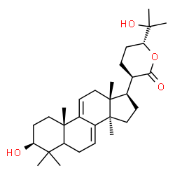 ChemSpider 2D Image | (3beta,5xi,24R)-3,25-Dihydroxy-21,24-epoxylanosta-7,9(11)-dien-21-one | C30H46O4