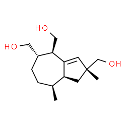ChemSpider 2D Image | [(2R,4R,5S,8S,8aS)-2,8-Dimethyl-1,2,4,5,6,7,8,8a-octahydroazulene-2,4,5-triyl]trimethanol | C15H26O3