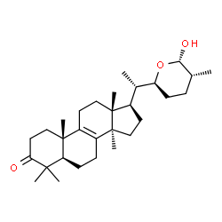 ChemSpider 2D Image | (22S,25R,26S)-26-Hydroxy-22,26-epoxylanost-8-en-3-one | C30H48O3