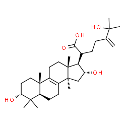 ChemSpider 2D Image | (3alpha,16alpha)-3,16,25-Trihydroxy-24-methylenelanost-8-en-21-oic acid | C31H50O5