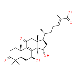 ChemSpider 2D Image | (7beta,15alpha,24E)-7,15-Dihydroxy-3,11-dioxolanosta-8,24-dien-26-oic acid | C30H44O6