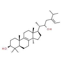 ChemSpider 2D Image | (3beta,24Z)-24-Ethylidenelanost-8-ene-3,22-diol | C32H54O2