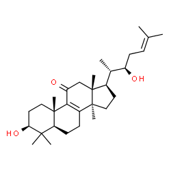 ChemSpider 2D Image | (3beta,22R)-3,22-Dihydroxylanosta-8,24-dien-11-one | C30H48O3
