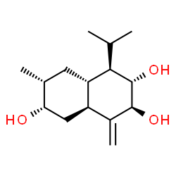 ChemSpider 2D Image | (1R,2S,3S,4aS,6S,7R,8aS)-1-Isopropyl-7-methyl-4-methylenedecahydro-2,3,6-naphthalenetriol | C15H26O3