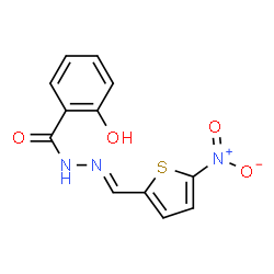 ChemSpider 2D Image | 2-Hydroxy-N'-[(E)-(5-nitro-2-thienyl)methylene]benzohydrazide | C12H9N3O4S
