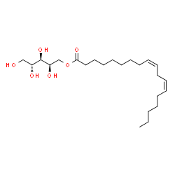 ChemSpider 2D Image | 1-O-[(9Z,12Z)-9,12-Octadecadienoyl]-D-arabinitol | C23H42O6