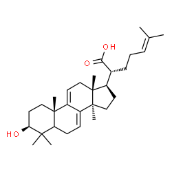 ChemSpider 2D Image | (3beta,5xi)-3-Hydroxylanosta-7,9(11),24-trien-21-oic acid | C30H46O3