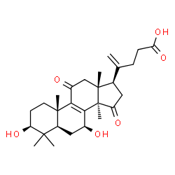 ChemSpider 2D Image | (3beta,5alpha,7beta)-3,7-Dihydroxy-4,4,14-trimethyl-11,15-dioxochola-8,20-dien-24-oic acid | C27H38O6