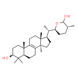ChemSpider 2D Image | (3beta,22S,25R)-22,26-Epoxylanost-8-ene-3,26-diol | C30H50O3
