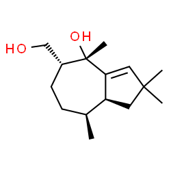 ChemSpider 2D Image | (4S,5R,8S,8aS)-5-(Hydroxymethyl)-2,2,4,8-tetramethyl-1,2,4,5,6,7,8,8a-octahydro-4-azulenol | C15H26O2