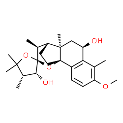 ChemSpider 2D Image | (1'R,2S,3R,4S,8'R,10'R,11'R,12'S)-5'-Methoxy-4,5,5,6',10',12'-hexamethyl-4,5-dihydro-3H-spiro[furan-2,13'-[14]oxatetracyclo[9.3.2.0~1,10~.0~2,7~]hexadeca[2,4,6]triene]-3,8'-diol | C25H36O5