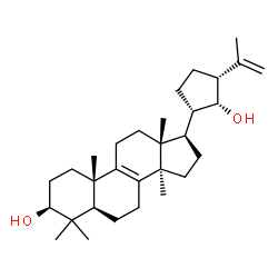 ChemSpider 2D Image | (3beta,20S,21R,24R)-21,24-Cyclolanosta-8,25-diene-3,21-diol | C30H48O2