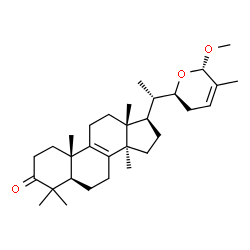 ChemSpider 2D Image | (22S,26S)-26-Methoxy-22,26-epoxylanosta-8,24-dien-3-one | C31H48O3