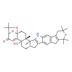 ChemSpider 2D Image | (1S,4R,5S,23S,26S)-26-Hydroxy-4,5,13,13,15,15,31,31-octamethyl-14,32,33-trioxa-7-azanonacyclo[28.2.1.0~1,27~.0~4,26~.0~5,23~.0~6,21~.0~8,20~.0~10,18~.0~11,16~]tritriaconta-6(21),8(20),9,11(16),18,27-h
exaen-29-one | C37H45NO5