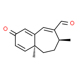 ChemSpider 2D Image | (4aS,7S)-4a,7-Dimethyl-2-oxo-4a,5,6,7-tetrahydro-2H-benzo[7]annulene-8-carbaldehyde | C14H16O2