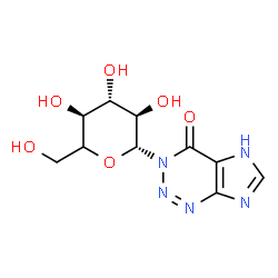 ChemSpider 2D Image | 3-[(5xi)-beta-D-xylo-Hexopyranosyl]-3,5-dihydro-4H-imidazo[4,5-d][1,2,3]triazin-4-one | C10H13N5O6