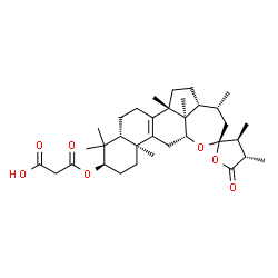ChemSpider 2D Image | 3-{[(3alpha,12beta,23S,24S,25S)-24-Methyl-26-oxo-12,23:23,26-diepoxylanost-8-en-3-yl]oxy}-3-oxopropanoic acid | C34H50O7