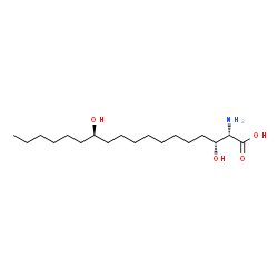 ChemSpider 2D Image | (2S,3R,12R)-2-Amino-3,12-dihydroxyoctadecanoic acid | C18H37NO4