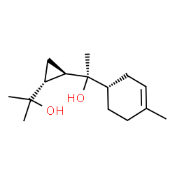ChemSpider 2D Image | 2-[(1R,2R)-2-{(1R)-1-Hydroxy-1-[(1S)-4-methyl-3-cyclohexen-1-yl]ethyl}cyclopropyl]-2-propanol | C15H26O2