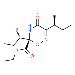 ChemSpider 2D Image | Ethyl (6S)-3,6-di[(2S)-2-butanyl]-4-oxo-5,6-dihydro-4H-1,2,5-oxadiazine-6-carboxylate | C14H24N2O4