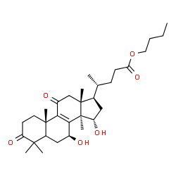 ChemSpider 2D Image | Butyl (7beta,15alpha)-7,15-dihydroxy-4,4,14-trimethyl-3,11-dioxochol-8-en-24-oate | C31H48O6