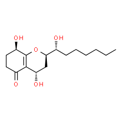 ChemSpider 2D Image | (2R,4S,8R)-4,8-Dihydroxy-2-[(1R)-1-hydroxyheptyl]-2,3,4,6,7,8-hexahydro-5H-chromen-5-one | C16H26O5