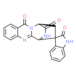 ChemSpider 2D Image | (1'S,12'S)-3'H,15'H-Spiro[indole-3,13'-[2,10,16]triazatetracyclo[10.2.2.0~2,11~.0~4,9~]hexadeca[4,6,8,10]tetraene]-2,3',15'(1H)-trione | C20H14N4O3