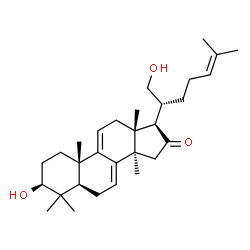 ChemSpider 2D Image | (3beta)-3,21-Dihydroxylanosta-7,9(11),24-trien-16-one | C30H46O3