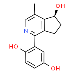 ChemSpider 2D Image | 2-[(5S)-5-Hydroxy-4-methyl-6,7-dihydro-5H-cyclopenta[c]pyridin-1-yl]-1,4-benzenediol | C15H15NO3