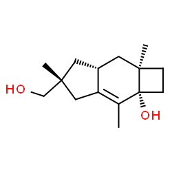 ChemSpider 2D Image | (2aS,5R,6aR,7aR)-5-(Hydroxymethyl)-3,5,7a-trimethyl-1,2,4,5,6,6a,7,7a-octahydro-2aH-cyclobuta[f]inden-2a-ol | C15H24O2