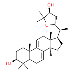 ChemSpider 2D Image | (3beta,5xi,22R,24S)-22,25-Epoxylanosta-7,9(11)-diene-3,24-diol | C30H48O3