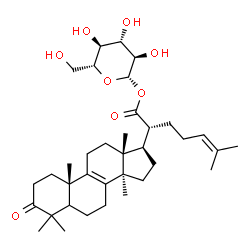 ChemSpider 2D Image | 1-O-[(5xi)-3,21-Dioxolanosta-8,24-dien-21-yl]-beta-D-glucopyranose | C36H56O8