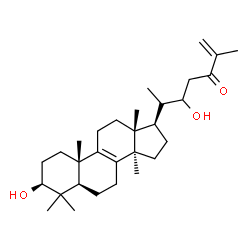 ChemSpider 2D Image | (3beta)-3,22-Dihydroxylanosta-8,25-dien-24-one | C30H48O3