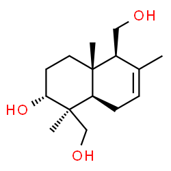 ChemSpider 2D Image | (1S,2R,4aS,5S,8aR)-1,5-Bis(hydroxymethyl)-1,4a,6-trimethyl-1,2,3,4,4a,5,8,8a-octahydro-2-naphthalenol | C15H26O3
