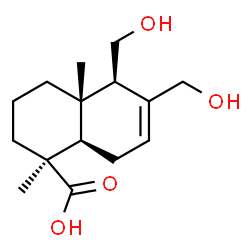 ChemSpider 2D Image | (1S,4aS,5R,8aR)-5,6-Bis(hydroxymethyl)-1,4a-dimethyl-1,2,3,4,4a,5,8,8a-octahydro-1-naphthalenecarboxylic acid | C15H24O4