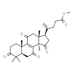 ChemSpider 2D Image | Methyl (5alpha)-4,4,14-trimethyl-3,7,11,15-tetraoxochola-8,20-dien-24-oate | C28H36O6