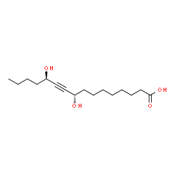 ChemSpider 2D Image | (9S,12R)-9,12-Dihydroxy-10-hexadecynoic acid | C16H28O4