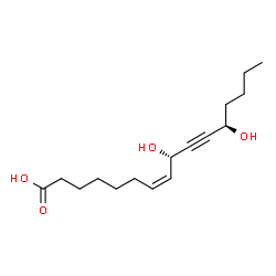 ChemSpider 2D Image | (7Z,9S,12R)-9,12-Dihydroxy-7-hexadecen-10-ynoic acid | C16H26O4