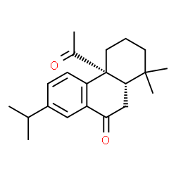 ChemSpider 2D Image | (4aR,10aS)-4a-Acetyl-7-isopropyl-1,1-dimethyl-2,3,4,4a,10,10a-hexahydro-9(1H)-phenanthrenone (non-preferred name) | C21H28O2