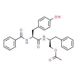 ChemSpider 2D Image | (2S)-2-[(N-Benzoyl-L-tyrosyl)amino]-3-phenylpropyl acetate | C27H28N2O5