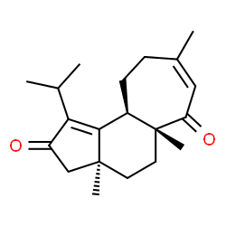 ChemSpider 2D Image | (3aS,5aR,10aR)-1-Isopropyl-3a,5a,8-trimethyl-3,3a,4,5,5a,9,10,10a-octahydrocyclohepta[e]indene-2,6-dione | C20H28O2
