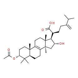 ChemSpider 2D Image | (3alpha,16alpha)-3-Acetoxy-16-hydroxy-24-methylenelanost-8-en-21-oic acid | C33H52O5