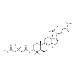 ChemSpider 2D Image | (3alpha)-3-[(3-Hydroxy-5-methoxy-3-methyl-5-oxopentanoyl)oxy]-24-methylenelanost-8-en-21-oic acid | C38H60O7