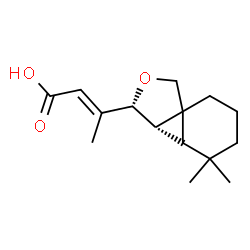 ChemSpider 2D Image | (2E)-3-[(3R,3aS,3bR)-4,4-Dimethylhexahydro-3H-benzo[1,3]cyclopropa[1,2-c]furan-3-yl]-2-butenoic acid | C15H22O3