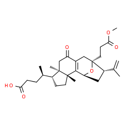 ChemSpider 2D Image | (4R)-4-[(1S,3R,6R,7R,12S,13S)-13-Isopropenyl-12-(3-methoxy-3-oxopropyl)-3,7-dimethyl-9-oxo-15-oxatetracyclo[10.2.1.0~2,10~.0~3,7~]pentadec-2(10)-en-6-yl]pentanoic acid | C28H40O6
